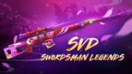 The Swordsman Legends SVD skin in Free Fire (Image via Garena)